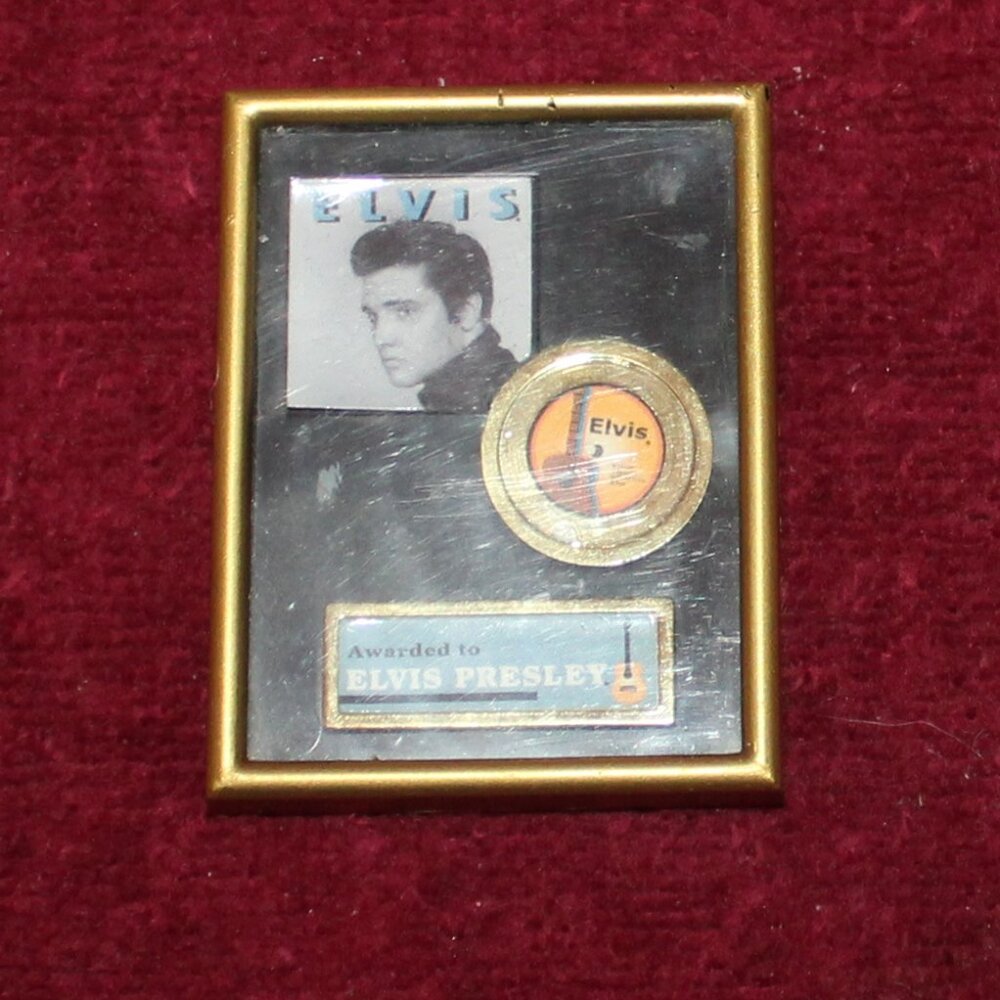 Elvis Presley Collectible Souvenir Gold Record Miniature